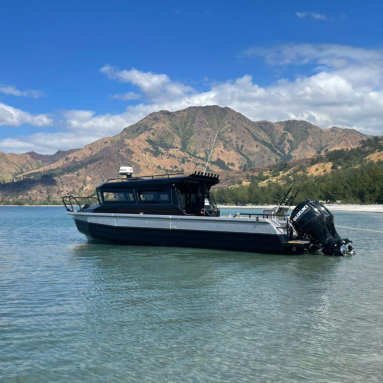Kinocean 27ft Aluminum Cabin Carbon Fiber Speed Boat with Outboard Engine for Fishing and Leisure on Rivers for Sale